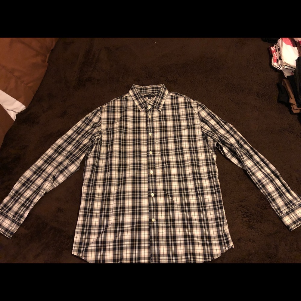 Banana republic casual plaid shirt XL 17-17 1/2